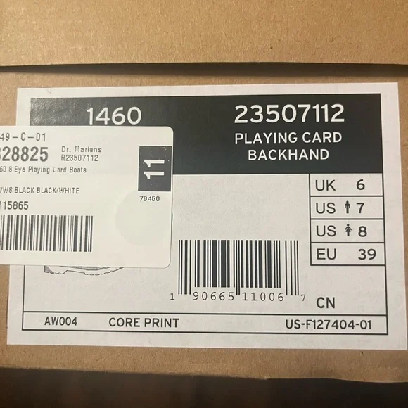 Doc Marten’s Playing Card Backhand Limited Edition Boots - Picture 5 of 5